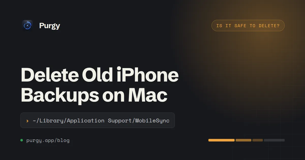 Delete old iPhone backups on Mac