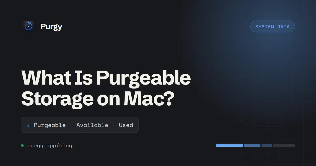 What is purgeable storage on Mac