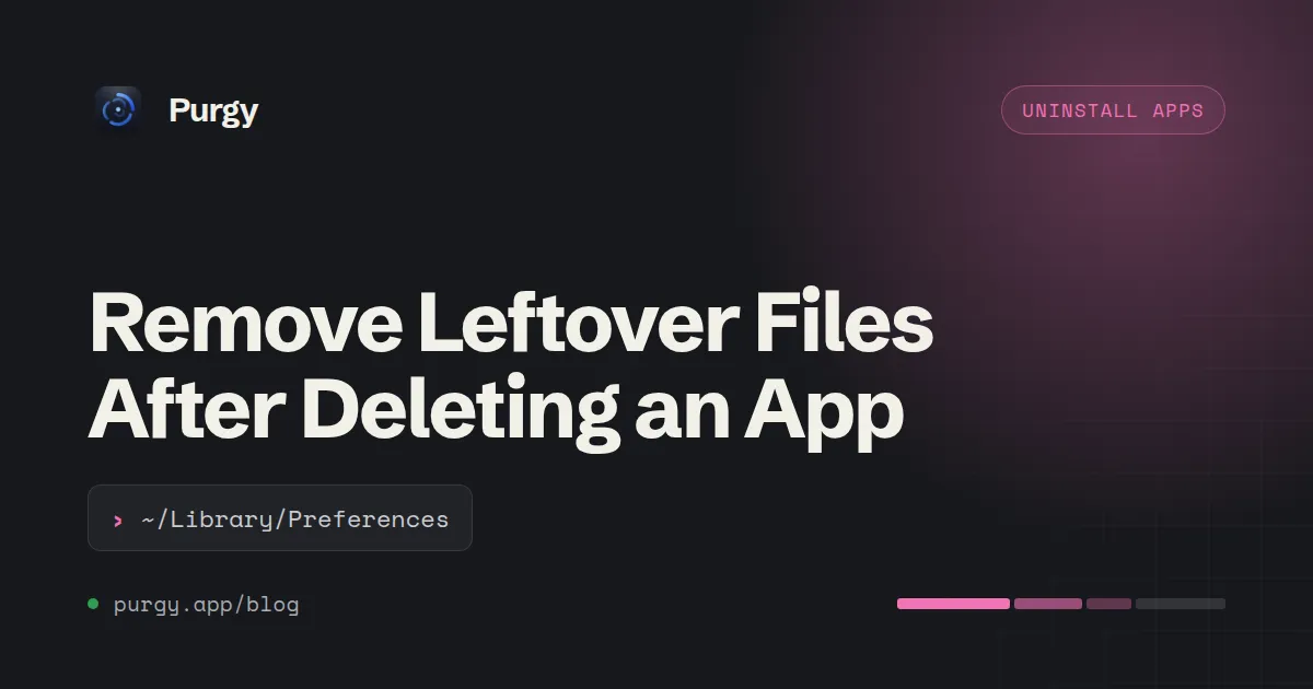 Remove leftover files after deleting an app on Mac