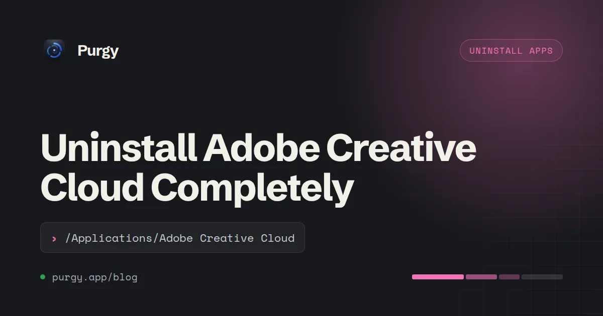 Uninstall Adobe Creative Cloud completely on Mac
